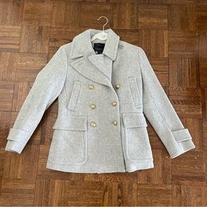 Jcrew wool blend pea coat